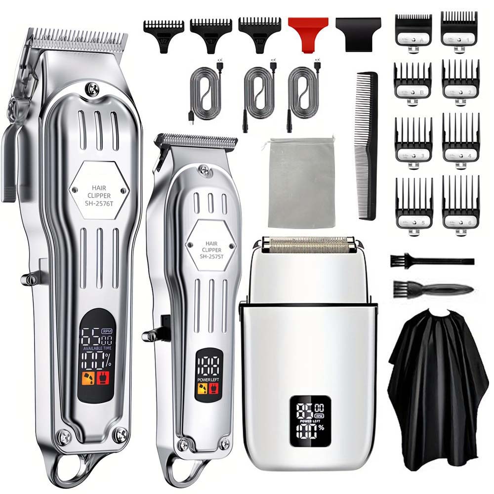 Men'S Grooming Set - 남성용 전문 헤어 클리퍼 및 트리머