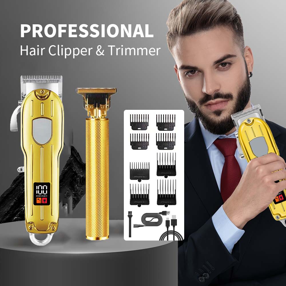 Men'S Grooming Set - 2 in 1 전기 헤어 클리퍼