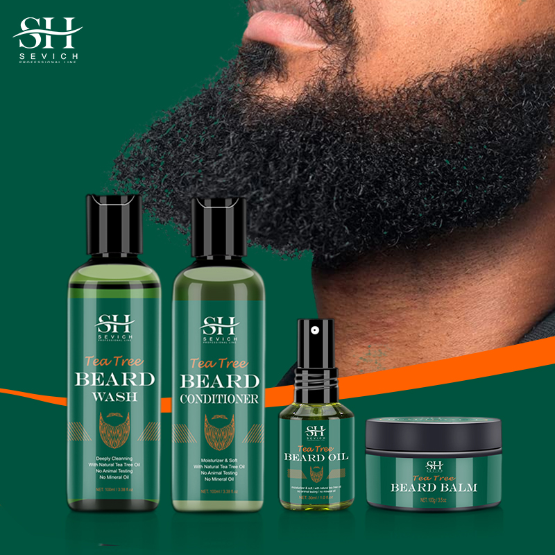 Beard Oil Growth - 남성용 수염 성장 키트 티 트리