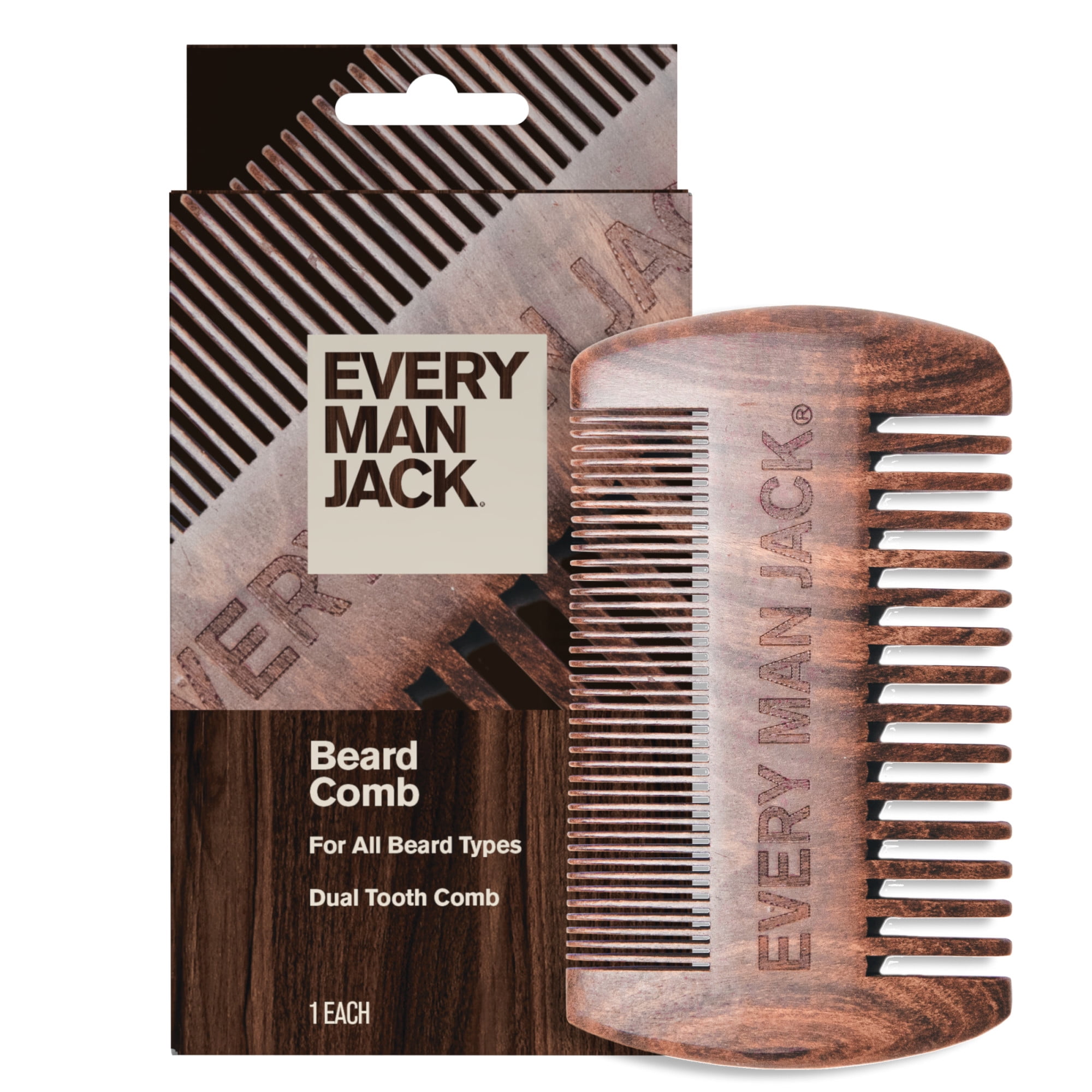 Men Grooming Usa - 프리미엄 수제 흑단 나무 수염 빗