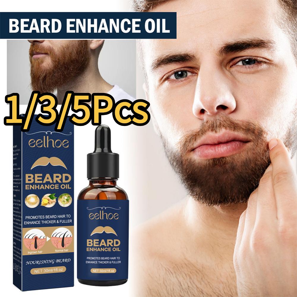 Beard Oil Growth - 천연 1/3/5Pcs 수염 성장 오일 모이스춰