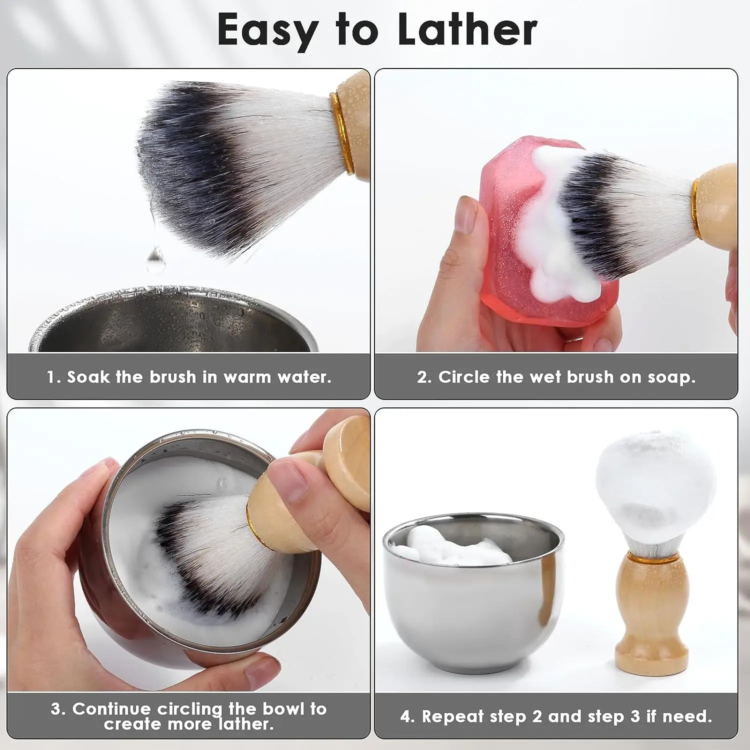 스테인레스 스틸 남성용 면도 건식 또는 습식 컵 면도  - Shaving Bowl Soap 리뷰 및 가격