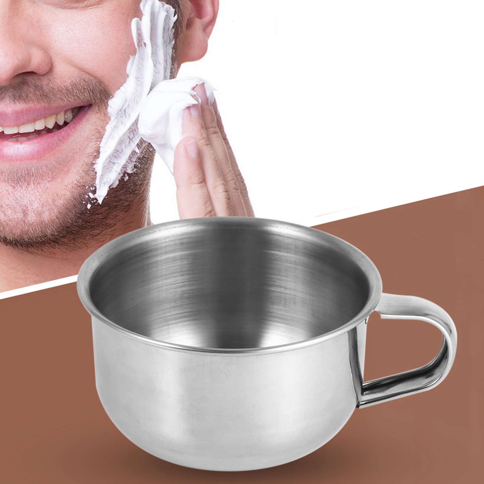 새로운 스테인리스 스틸 면도 비누 머그컵/그릇/컵 남성 - Shaving Bowl Soap 리뷰 및 가격