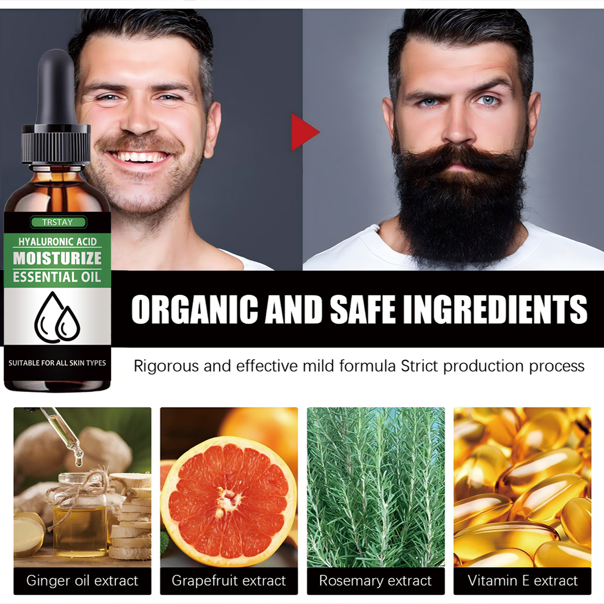 100% 천연 가속 얼굴 털 성장 수염 에센셜 오일 모 - Beard Oil Growth 리뷰 및 가격