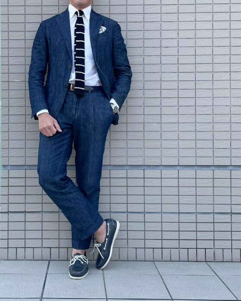 데님 남성용 맞춤식 정장, 슬림핏 코트 바지, 무도회  - Men'S Grooming Daily 리뷰 및 가격