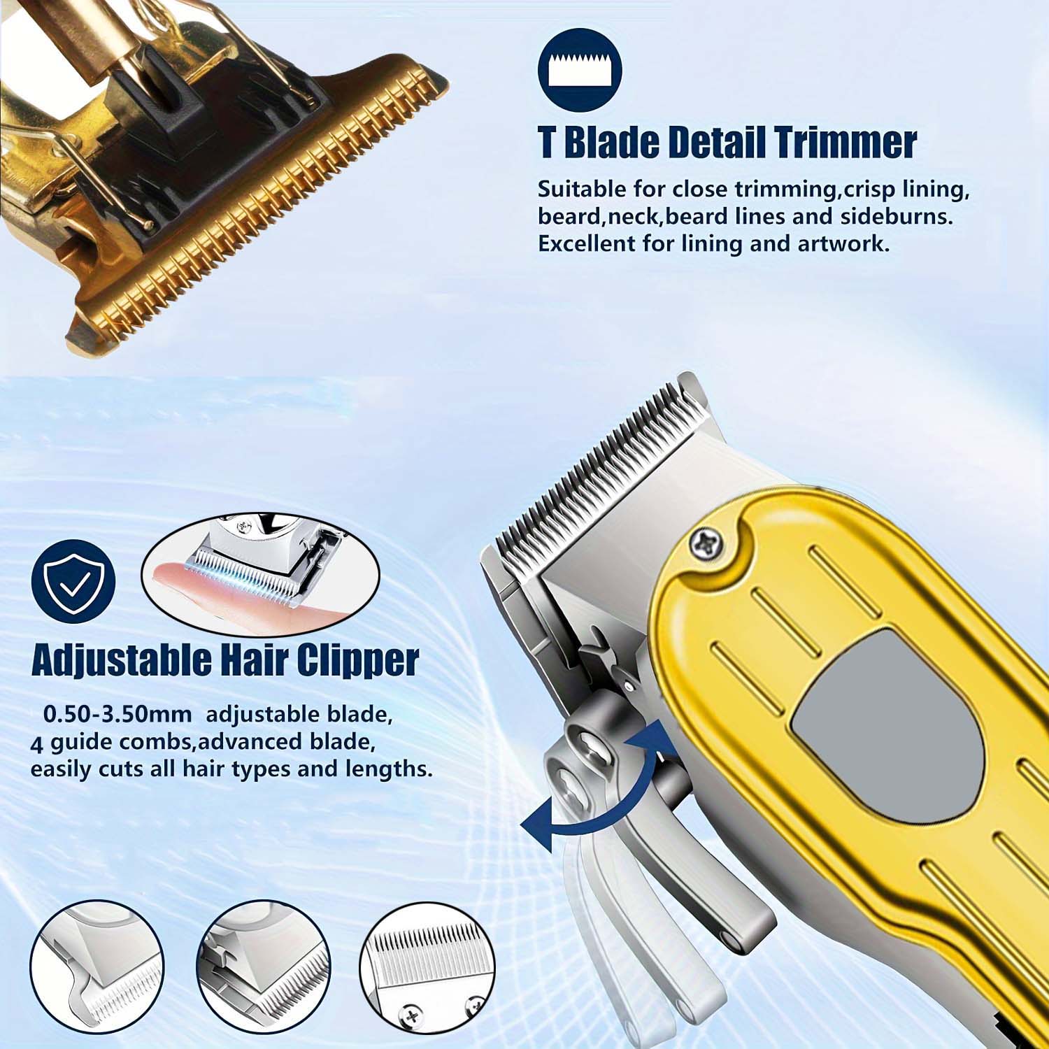 2 in 1 전기 헤어 클리퍼 & T-블레이드 트리머  - Men'S Grooming Set 리뷰 및 가격