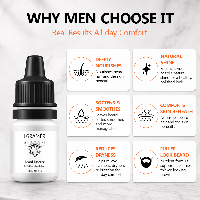 남성용 수염 성장 세럼은 얼굴 모낭에 영양을 공급하고  - Beard Oil Growth 리뷰 및 가격
